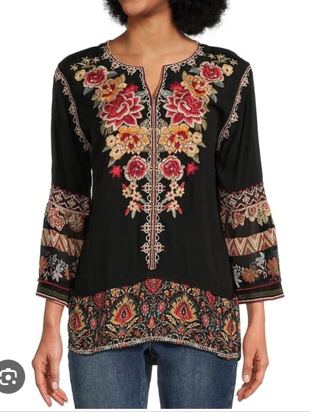 John Mark Embroidered Blouse